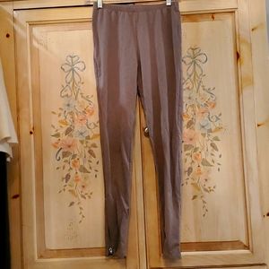 By Chalet Leggings by Chalet Taupe S Zippered Ankles